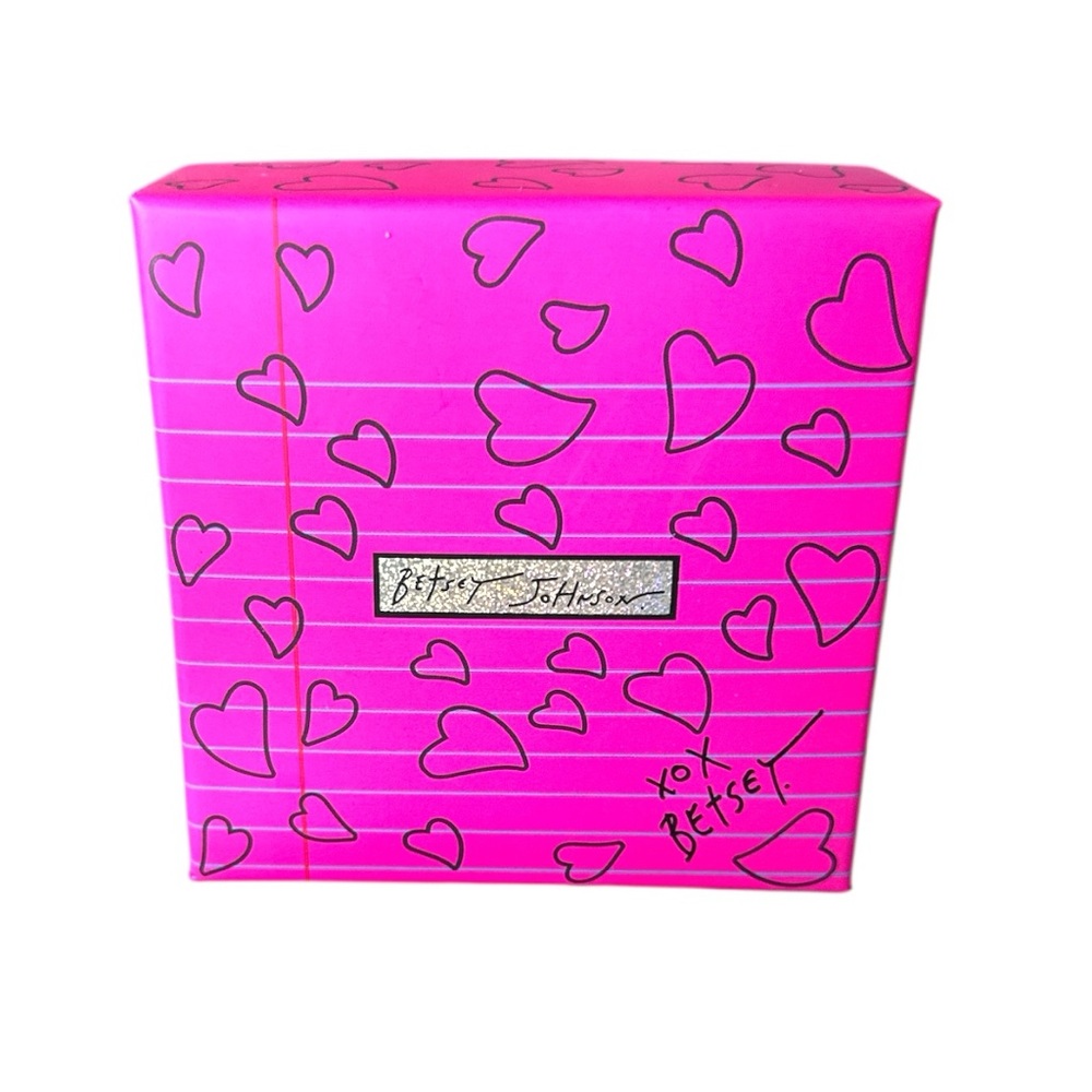 Betsey Johnson Pencil Hinged Bangle Cuff Bracelet Gold Pink - Picture 5 of 6